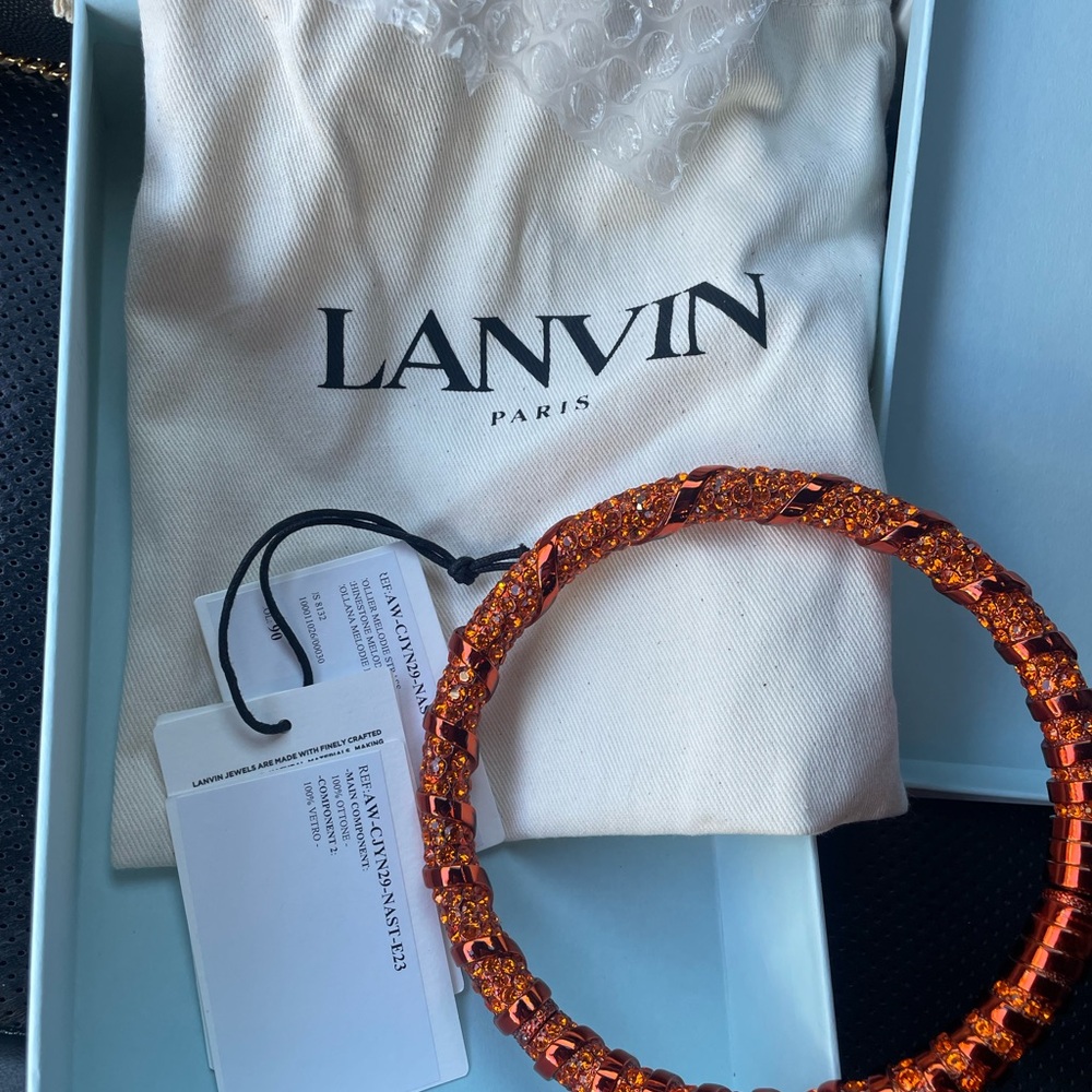 Lanvin Orange rhinestone choker - Picture 3 of 8